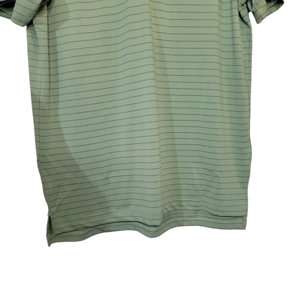 Nike men dunning golf short sleeved green striped polo size large - Picture 3 of 10